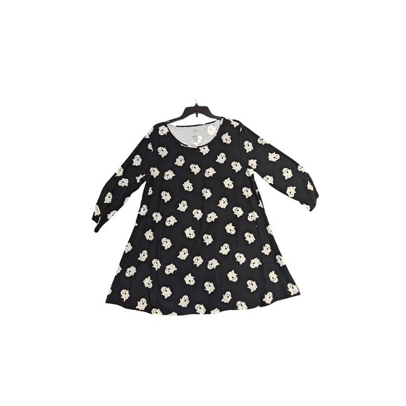St. Johns Bay Ghost Print Dress Size XL Halloween Fall - Picture 1 of 6